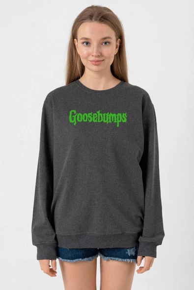 Goosebumps Lettern Füme Kadın 2ip Sweatshirt ürün görseli 1