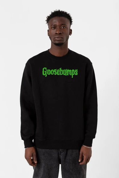 Goosebumps Lettern Siyah Erkek 2ip Sweatshirt ürün görseli 1