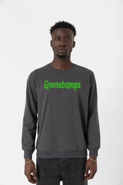 Goosebumps Lettern Füme Erkek 2ip Sweatshirt ürün görseli 1