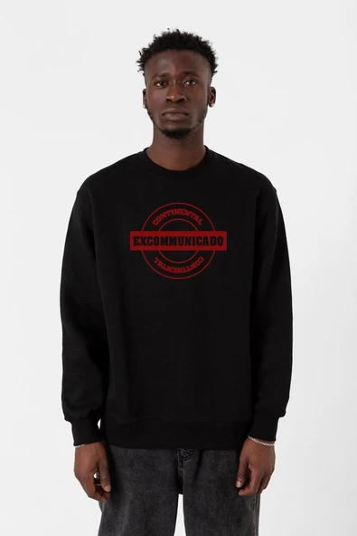 John Wick Continental Excommunicado Siyah Erkek 2ip Sweatshirt ürün görseli 1