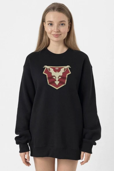 Jupiters Legacy Utopian Chest Siyah Kadın 2ip Sweatshirt ürün görseli 1