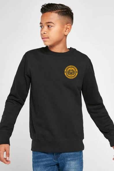 He Man Grayskull Brewing Co Logo Siyah Çocuk 2ip Sweatshirt ürün görseli 1