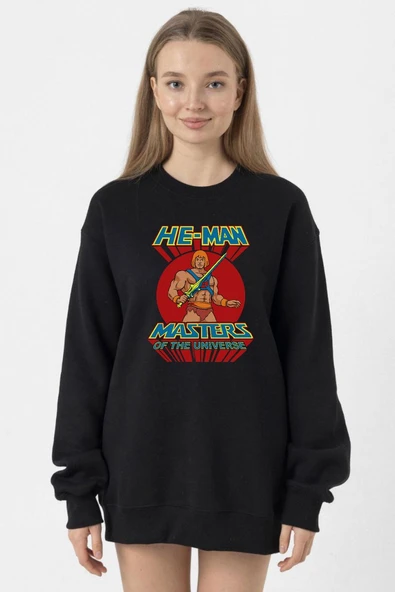 He Man Masters Of The Universe Siyah Kadın 2ip Sweatshirt ürün görseli 1