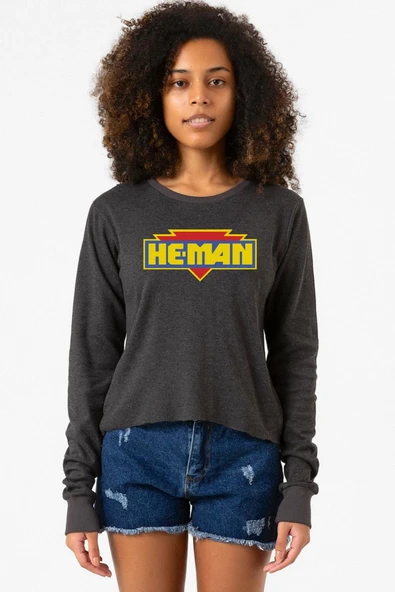 He Man Logo Füme Ekstra Uzunkol Sweatshirt ürün görseli 1
