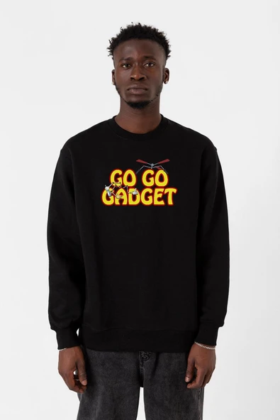 Inspector Gadget Go Go Gadget Siyah Erkek 2ip Sweatshirt ürün görseli 1
