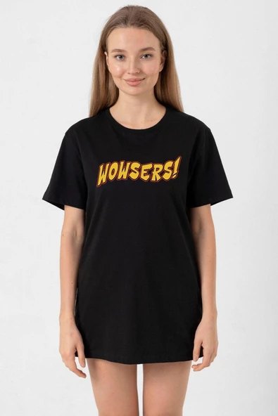 Inspector Gadget Wowsers Siyah Kadın Oversize Tshirt ürün görseli 1