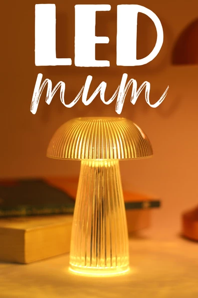 Led Mum Kristal Tip Pil Dahil Dumansız Alev Ledli Yapay Dekoratif Mum Dekor Işığı Şeffaf PT429 ürün görseli 1