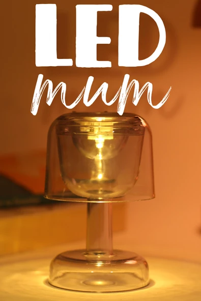 Led Mum İskandinav Tip Pil Dahil Dumansız Alev Ledli Yapay Dekoratif Mum Dekor Işığı Füme PT428 ürün görseli 1
