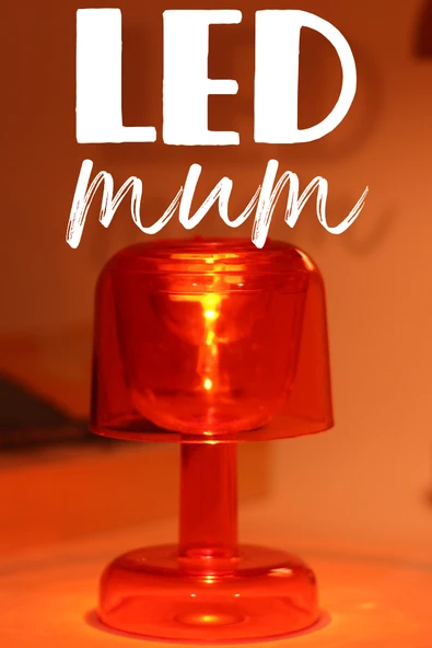 Led Mum İskandinav Tip Pil Dahil Dumansız Alev Ledli Yapay Dekoratif Mum Dekor Işığı Kırmızı PT428 ürün görseli 1