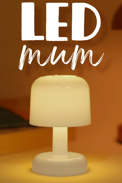 Led Mum İskandinav Tip Pil Dahil Dumansız Alev Ledli Yapay Dekoratif Mum Dekor Işığı Beyaz PT427 ürün görseli 1