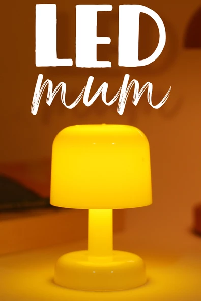 Led Mum İskandinav Tip Pil Dahil Dumansız Alev Ledli Yapay Dekoratif Mum Dekor Işığı Krem PT427 ürün görseli 1