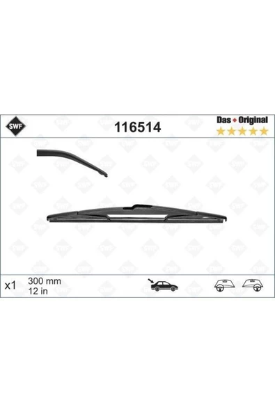 Swf X1 300 Mm Arka Astra J Swf Konvansiyonel Tip Silecek Binek -116514 ürün görseli 1