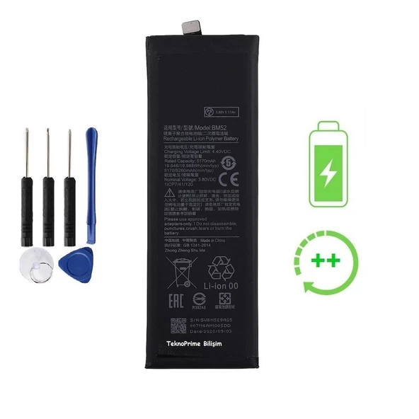 Xiaomi Mi Note 10 İle Uyumlu  Güclendirilmis İthal Pil Batarya BM52 ürün görseli 1