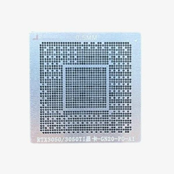 KALIP STENCİL RTX3050 RTX3050TI GN20-P0-A1 GN20-P1-A1 0.5 MM ürün görseli 1