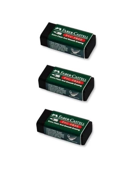 Faber Castell Siyah Silgi 3 Adet 188950 - Resim 2