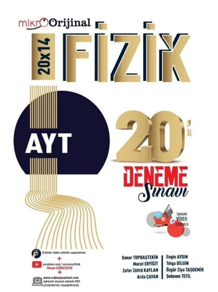 Orijinal Mikro AYT Fizik 20 lİ Deneme Sınavı ürün görseli 1