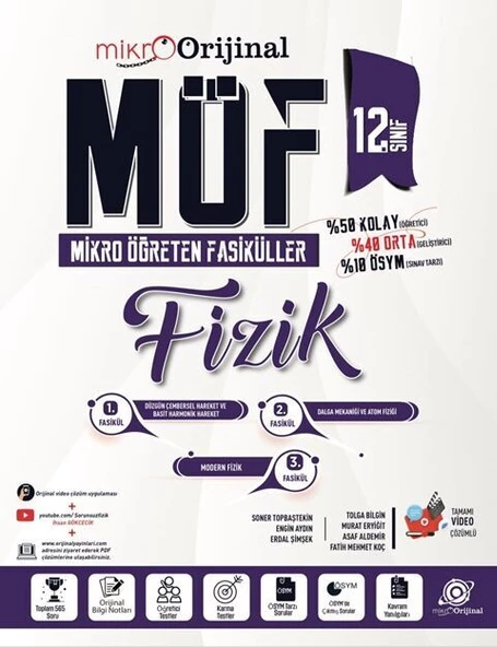 Orijinal Mikro 12. Sınıf Fizik MÖF Mikro Öğreten Fasiküller ürün görseli 1