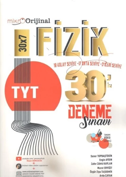 Orijinal Mikro TYT Fizik 30 lu Deneme Sınavı ürün görseli 1