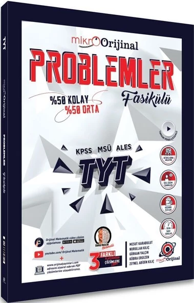 Orijinal Mikro TYT Problemler Fasikülü Soru Bankası ürün görseli 1