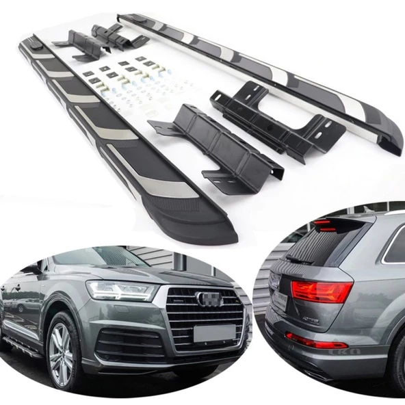 Audi Q7 Uyumlu 2016 Sonrası Yan Basamak Square Style Parça ürün görseli 1