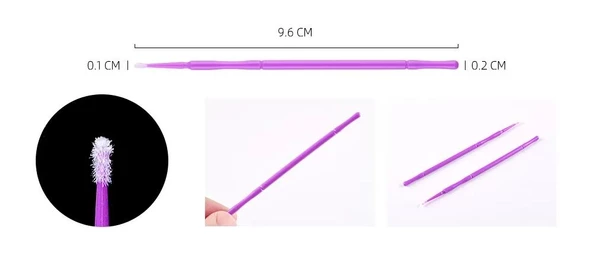 Micro Brush İpek Kirpik ve Blading Fırçası 100lü - Resim 3