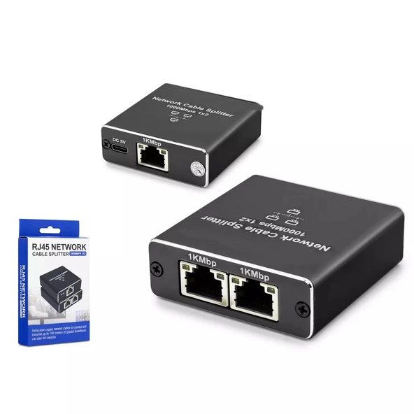 Rj45 Gigabit Ethernet Çoklayıcı Splitter 100m İletim ürün görseli 1