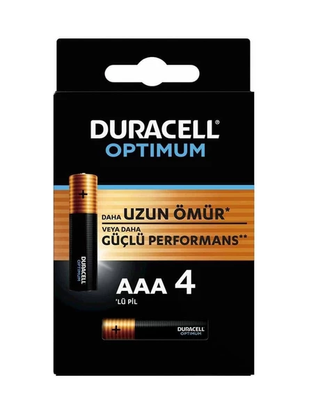 Duracell 4lü Optimum Aaa Kalem Pil ürün görseli 1