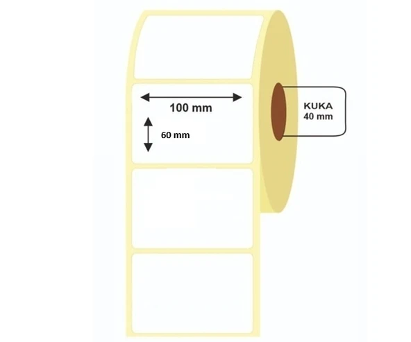 Termal Etiket 60x100mm 500Lü 1 Rulo ürün görseli 1