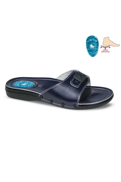 Ceyo 6300-1 Topuk Jelli Anatomik Taban Erkek Terlik Lacivert 40-45 ürün görseli 1