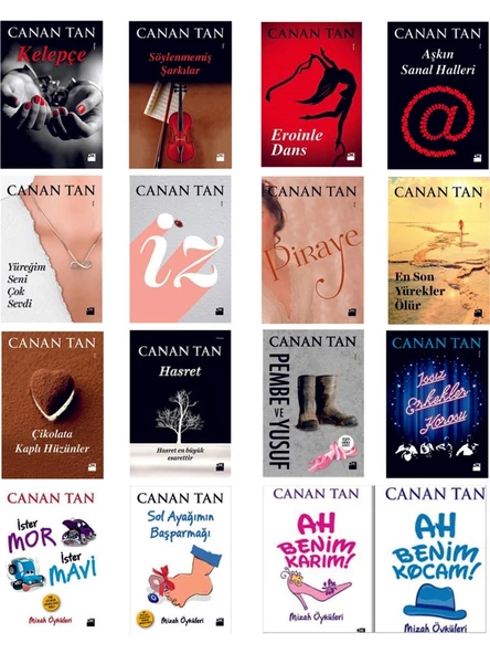 İz - Kelepçe - Eroinle Dans - Piraye - Pembe ve Yusuf - En Son Yürekler Ölür - 15 Kitap - Canan Tan ürün görseli 1