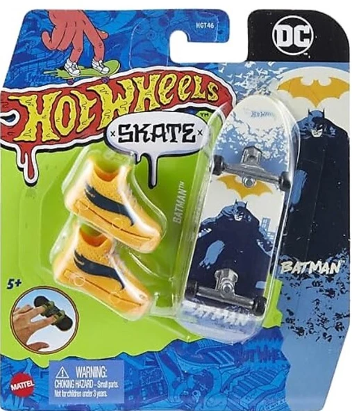 Hot Wheels skateboard & finger shoes Batman DC Comics. Official Merchandise ürün görseli 1