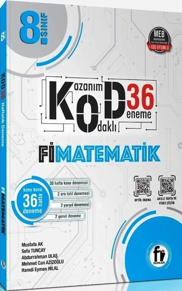 8. Sınıf Matematik Kod 36 Deneme Fi Yayınları ürün görseli 1