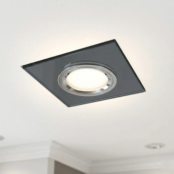 CATA CT 6647 Yeşim Kare Dekoratif Cam Spot Kasası GU10 Duy - Resim 3