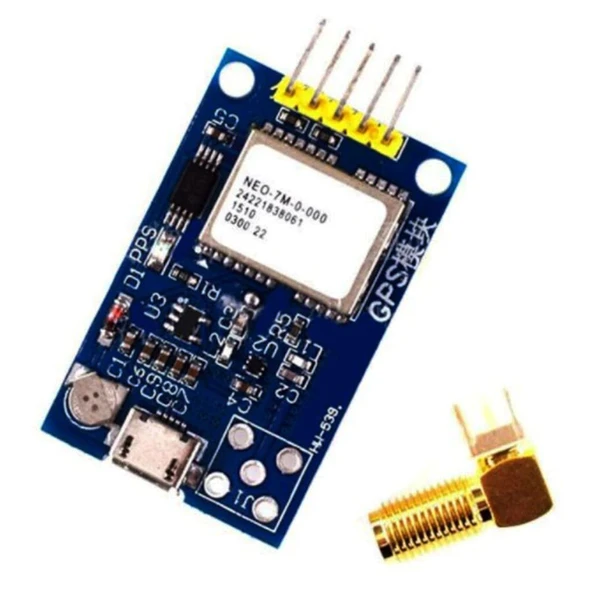 NEO-7M Çift Taraflı GPS Mini Modülü - HW-539, Arduino Shield Mini Gps Modül ürün görseli 1