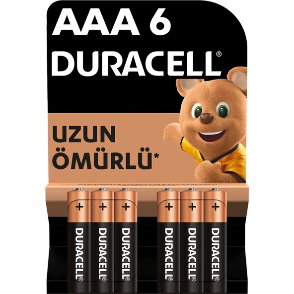 Duracell Aaa Alkalin Ince Kalem Pil 6 lı Paket ürün görseli 1