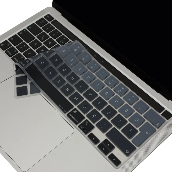 MacBook Pro 13 Klavye Koruyucu Silikon Türkçe Q Ters L Enter M1 M2 A2338 A2289 A2251 ürün görseli 1