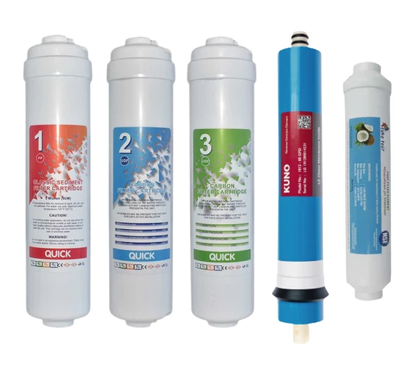 Sulook Ihlas Aura Cebilon Plus Uyumlu Su Arıtma Cihazı 12 Inç Inline 5'li Membranlı Filtre Seti ürün görseli 1