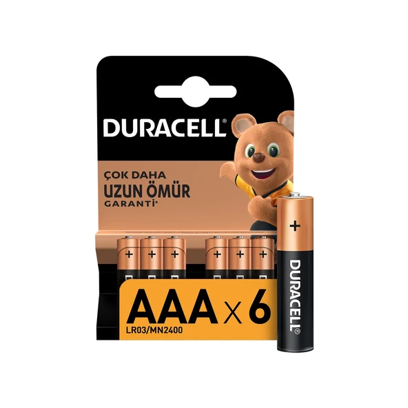 Duracell Aaa Alkalin Ince Kalem Pil 6 lı Paket ürün görseli 1