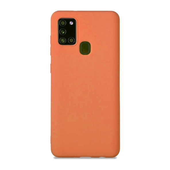 Galaxy A21S ile Uyumlu Cappy Silikon Kılıf Turuncu ürün görseli 1