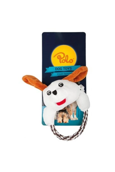 Polo Tek Tutma Kollu Beyaz Peluş Köpek Oyuncağı 18 cm ürün görseli 1