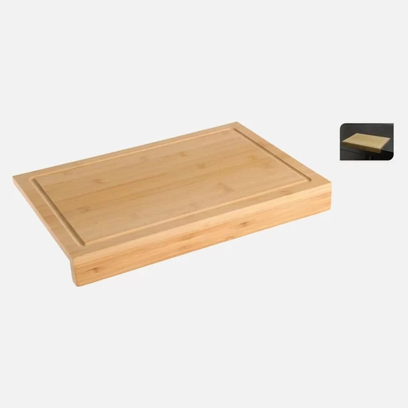 Tezgaha Geçmeli Bambu Kesme Tahtası 35x24 cm ürün görseli 1