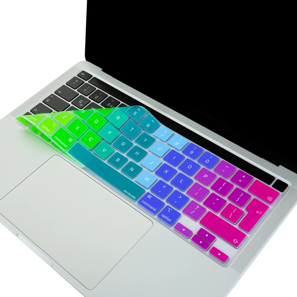 MacBook Pro UK İngilizce Klavye Koruyucu ISO Ters L Enter Silikon Touch Bar 13 M1-M2 ve 16 inç ürün görseli 1
