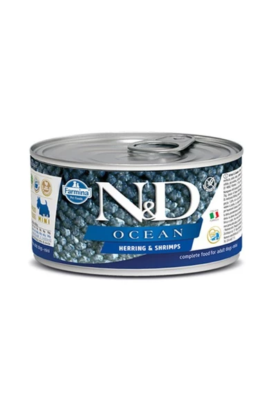 N&D Ocean Ringa Balıklı Ve Karidesli Köpek Konservesi 140 gr ürün görseli 1