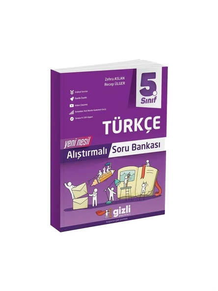 Gizli Yayınları 5. Sınıf Türkçe Alıştırmalı Soru Bankası ürün görseli 1