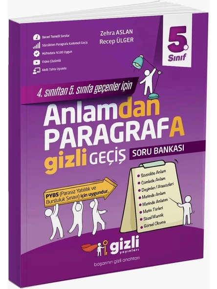 Gizli Yayınları 5. Sınıf Anlamdan Paragrafa Gizli Geçiş Soru Bankası ürün görseli 1