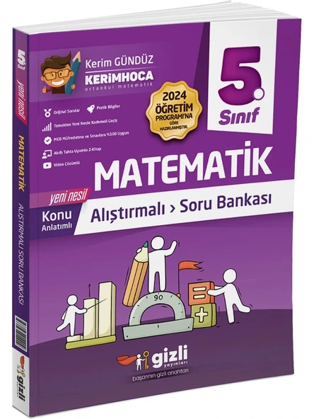 Gizli Yayınları 5. Sınıf Matematik Alıştırmalı Soru Bankası Yeni ürün görseli 1