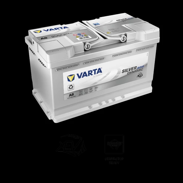 A6 12V 80 AH 800A EN AGM SİLVER DYNAMIC START STOP VARTA AKÜ   Ü.T 2026 ürün görseli 1
