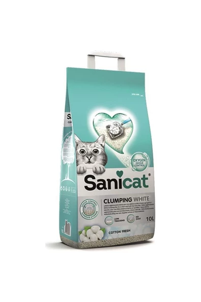 Sanicat Cotton Fresh Topaklanan Kedi Kumu 10lt ürün görseli 1