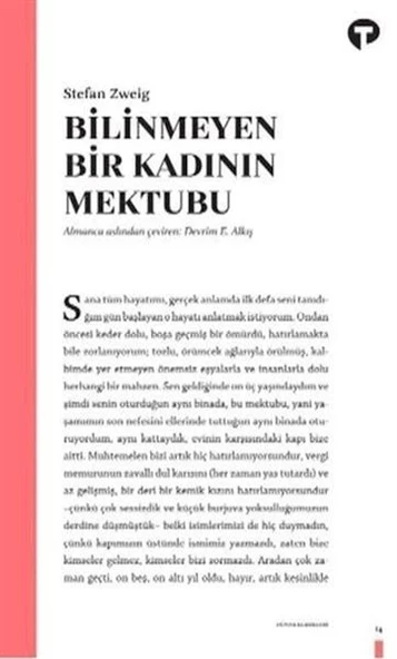 Bilinmeyen Bir Kadının Mektubu ürün görseli 1