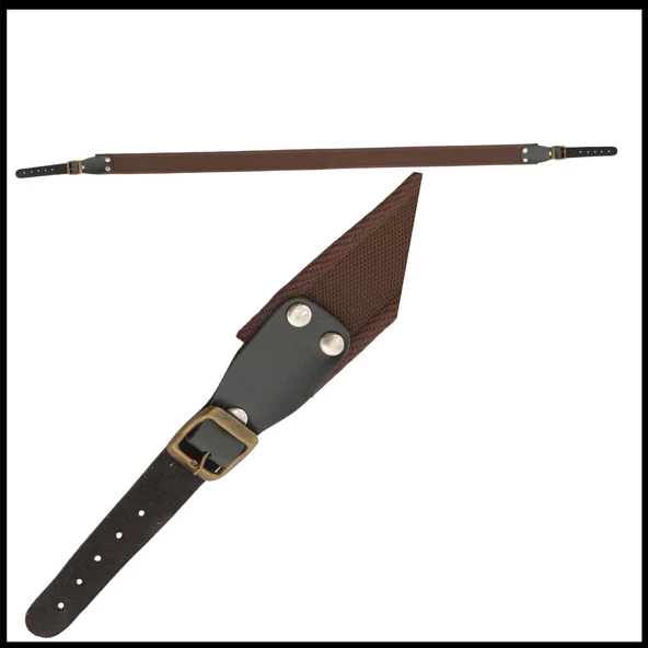 Uyguna-Yakala 4 cm Kolon - Kahve Tüfek Askı Kayışı-042-K ürün görseli 1